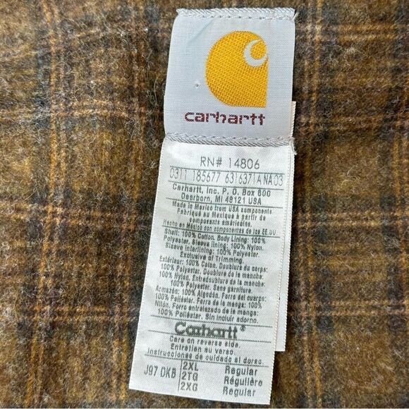 Carhartt Detroit Jacket J97 Dark Brown Rare Size 2XL - Picture 5 of 14
